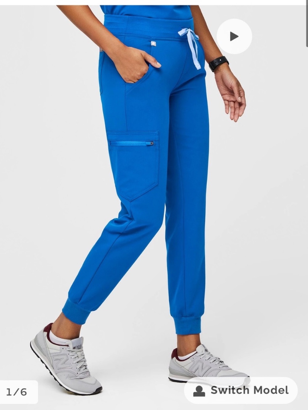 FIGS Women’s Royal Blue Cargo Jogger Pants - Size M